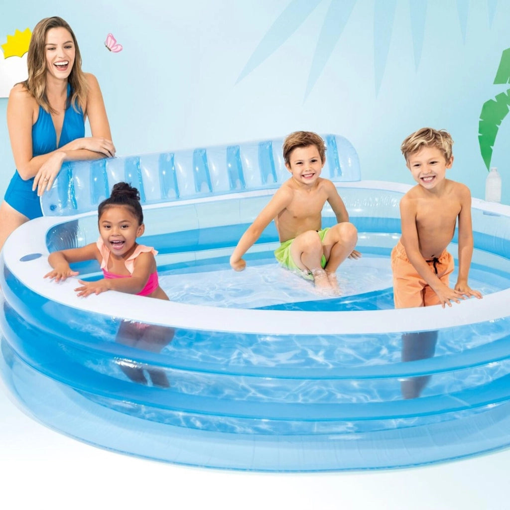 Intex 57190NP Swim Center Family Lounge Piscina Gonfiabile Fuori Terra 229x218x79 cm 590 L Vinile colore Multicolore