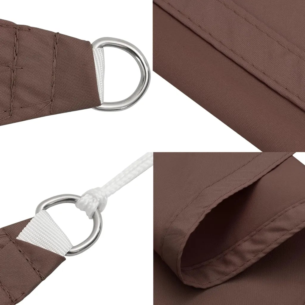 Parasole a Vela Oxford Triangolare 4x5x6,4 m Marrone 135844