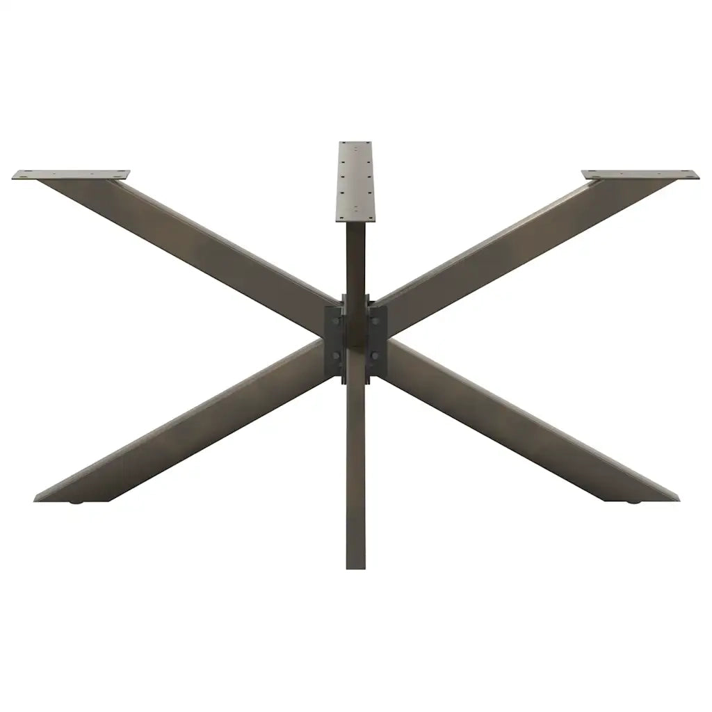 Gamba per Tavolo da Pranzo | Piede del tavolo a Forma di Ragno Nero 150x78x(72-73) cm Acciaio