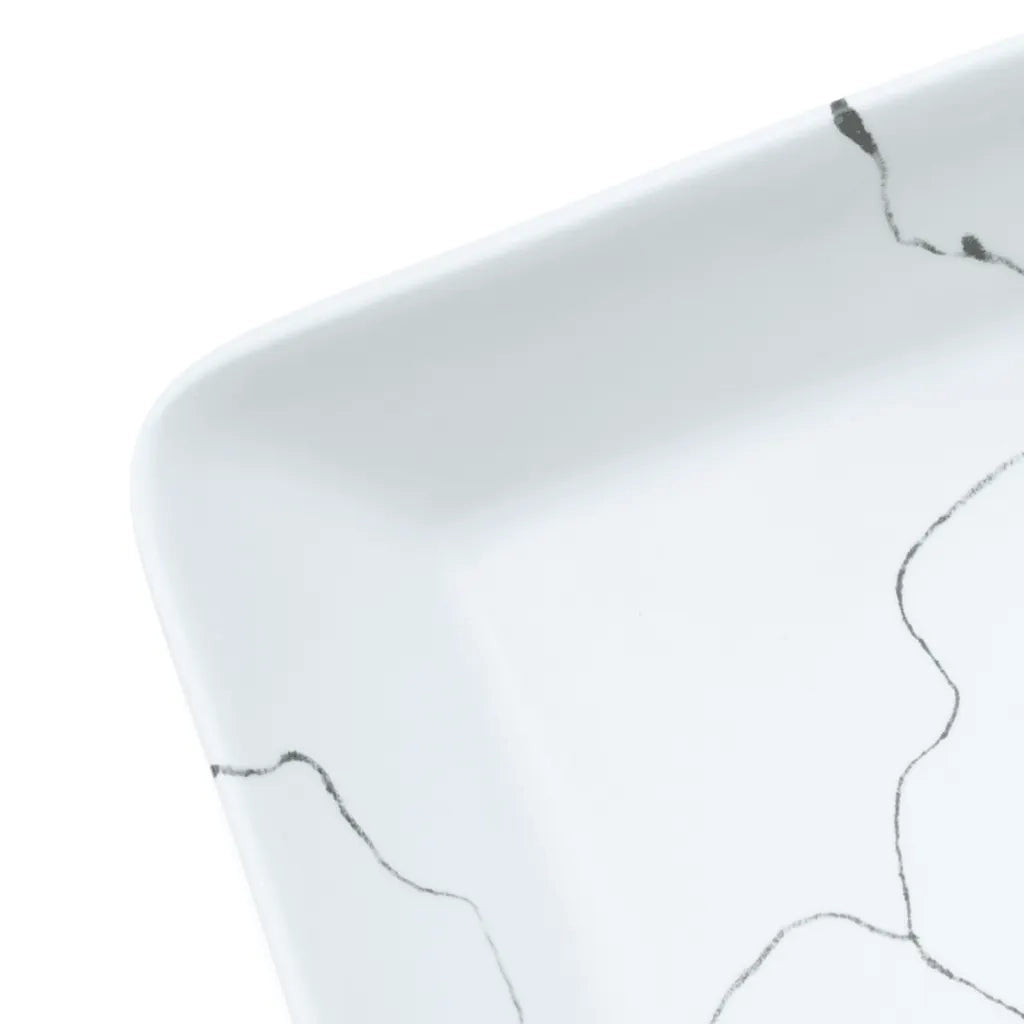Lavabo da Appoggio Bianco Rettangolare 46x35,5x13 cm Ceramica 155075