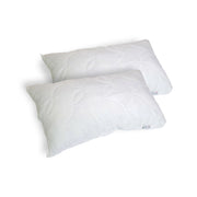 Talamo Italia coppia di cuscini per Salvia, 100% Made in Italy, Guanciali in fiocco di Memory foam forato, Anallergico e Traspirante, 73x44xh14 cm