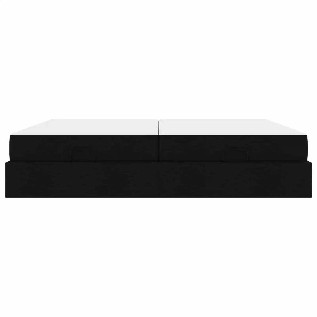 Struttura letto con materasso con materasso 2 pcs Nero Tessuto 3399517