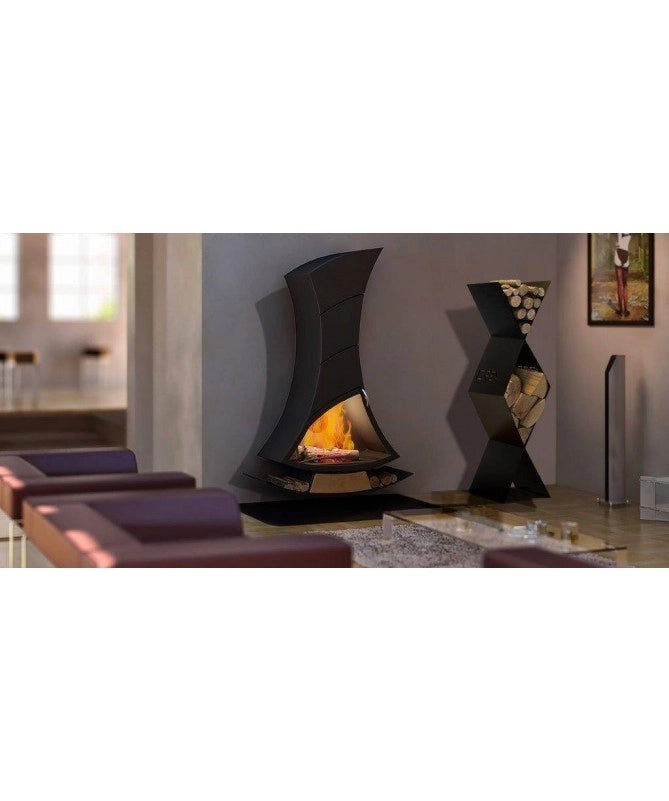Portalegna Rombo alto in acciaio - Made in Italy