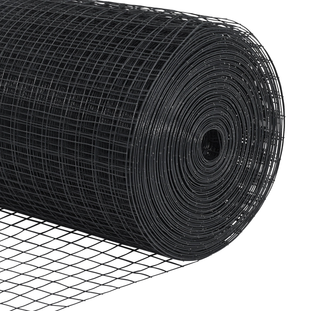 Set di Posti per Recinzione Set di 2 Grigio Metallo 25 x 1,5 m