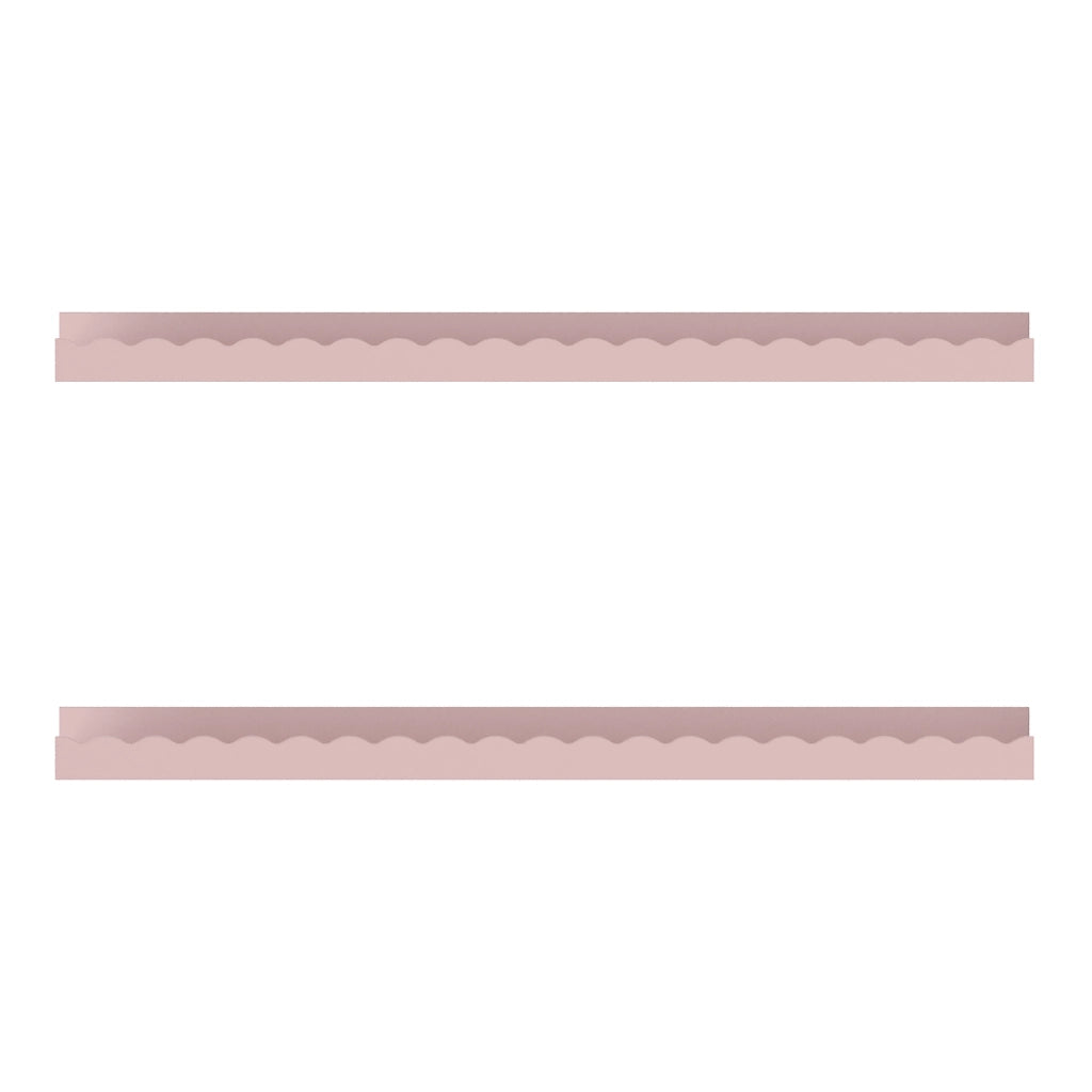 Set di 2 Mensole Vestnes con Bordo 60 x 10 x 5 cm per Cameretta - Rosa [en.casa]
