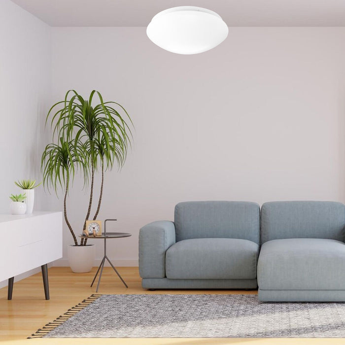 Lampada Plafon 33cm Rotonda Soffitto 18w APP756-1C Bianca