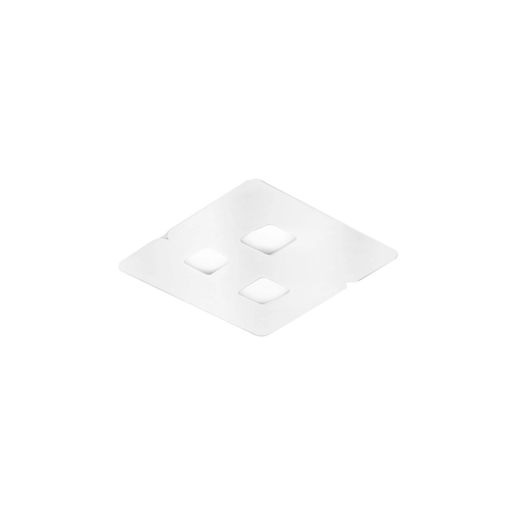 Lampada a Soffitto GISELLE P/P 3XGX53 Max 3x8W in Alluminio Bianco, Design Moderno Biemissione 120° per Interni - Gealuce