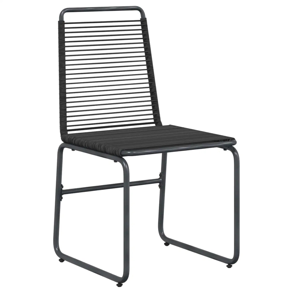 Set da Giardino 5 pz Nero Metallo e Rattan 3422844