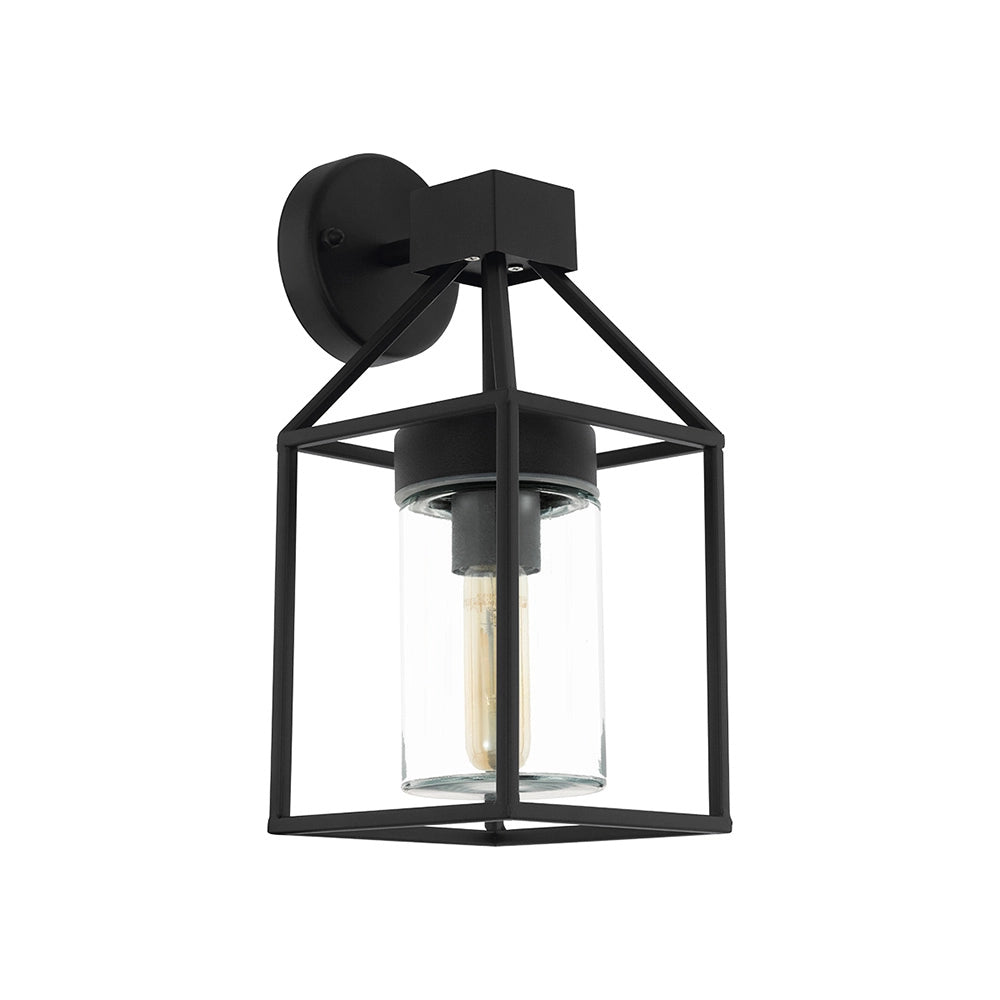 Applique Esterno Contemporanea Trecate Metallo Nero 1 Luce E27