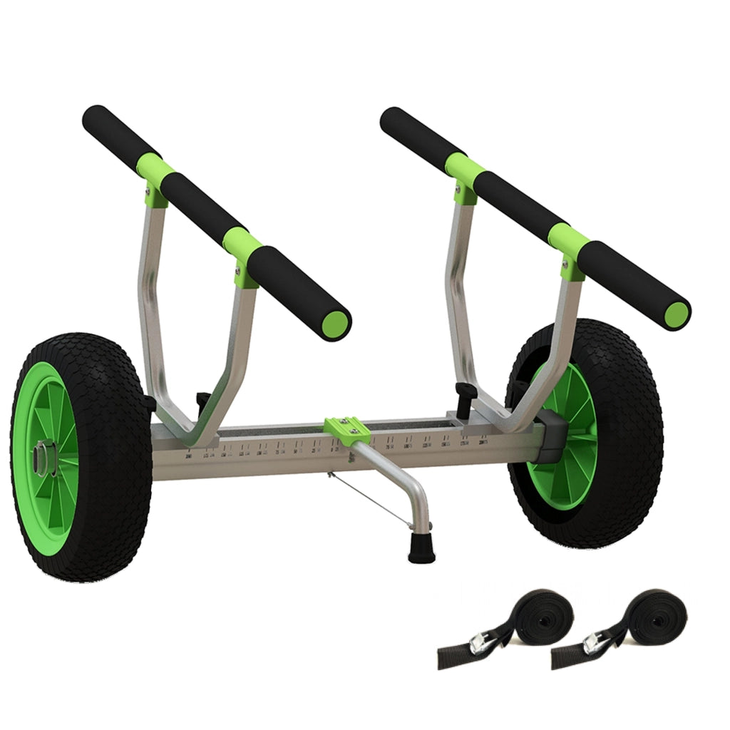 Carrello Trasporto Pieghevole Regolabile ¨C zephmum ¨C Nero+Verde 79x72.5x42 cm