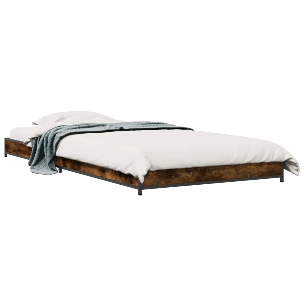 Struttura del letto-Giroletto Rovere Fumo 80 x 200 cm 159616