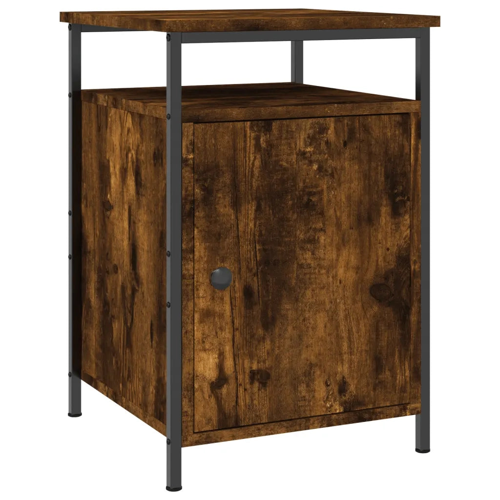 Comodino-Tavolino da notte Rovere Fumo 40x42x60 cm Legno Multistrato 819126