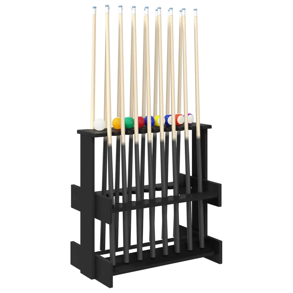 Supporto per stecche da biliardo Legno ingegnerizzato Nero 8006792