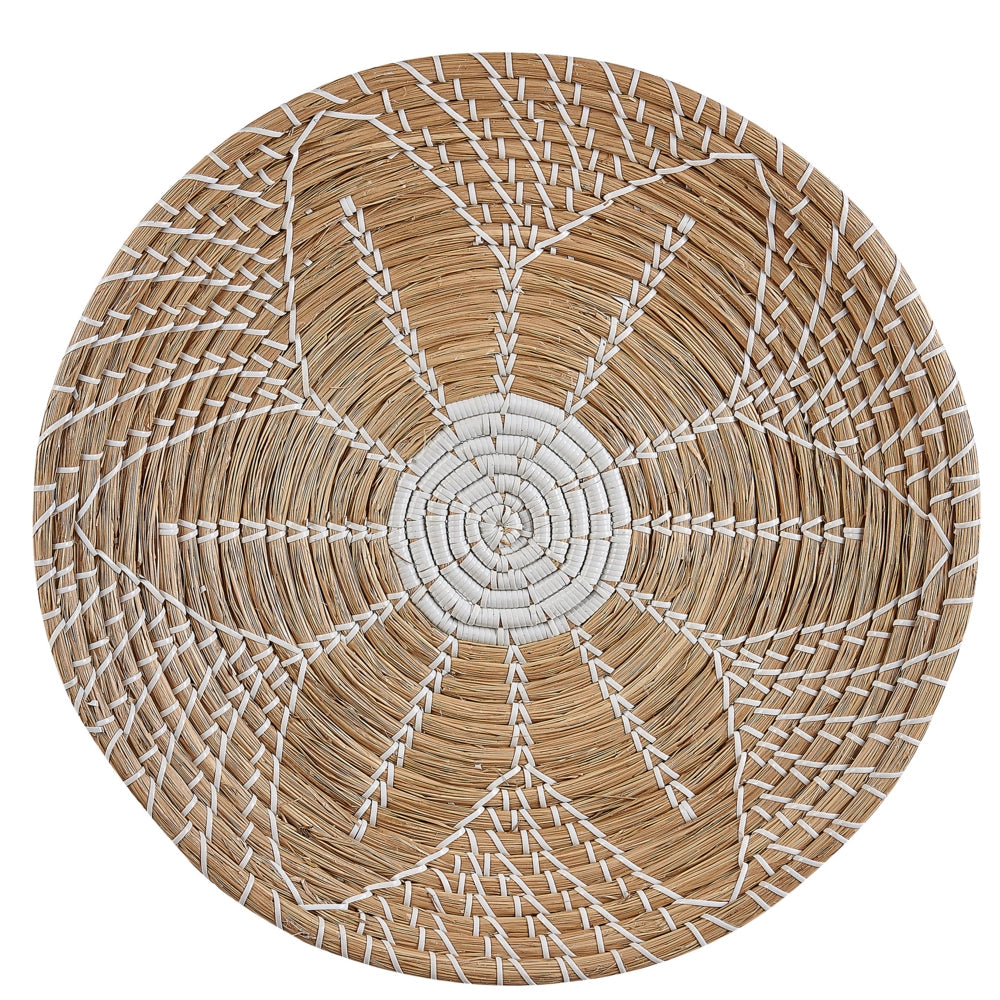 Set di 6 piatti da appendere decorativi in alghe naturali con decorazioni da parete in stile africano