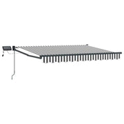 Tenda da Sole | Tenda retrattile manuale con LED Antracite e Bianco 3 x 2,5 m