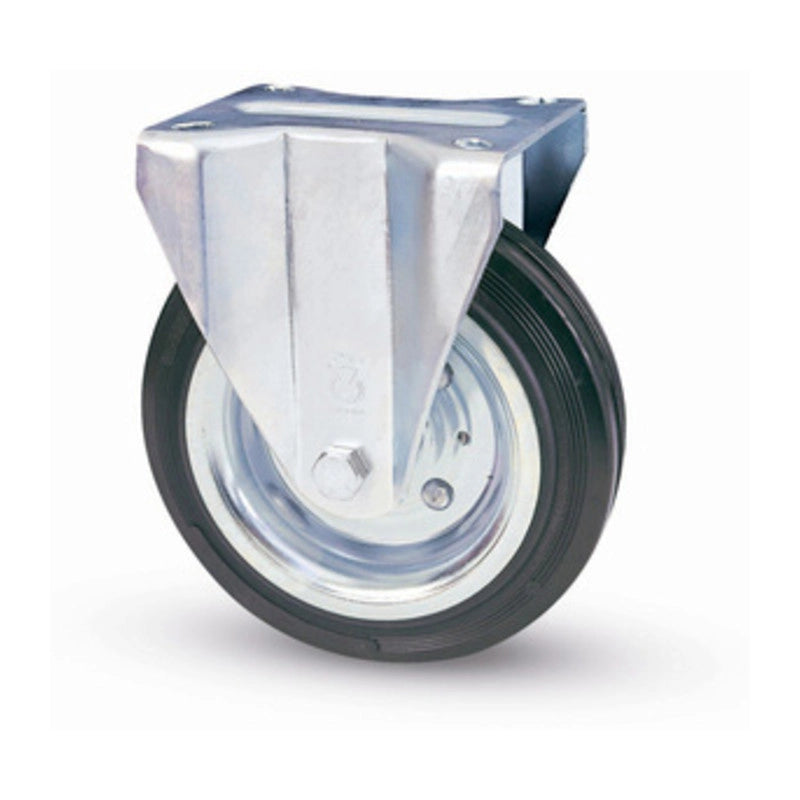 RUOTA INDUSTRIALE D 125 MM GOMMA 80/A PIASTRA FIS
