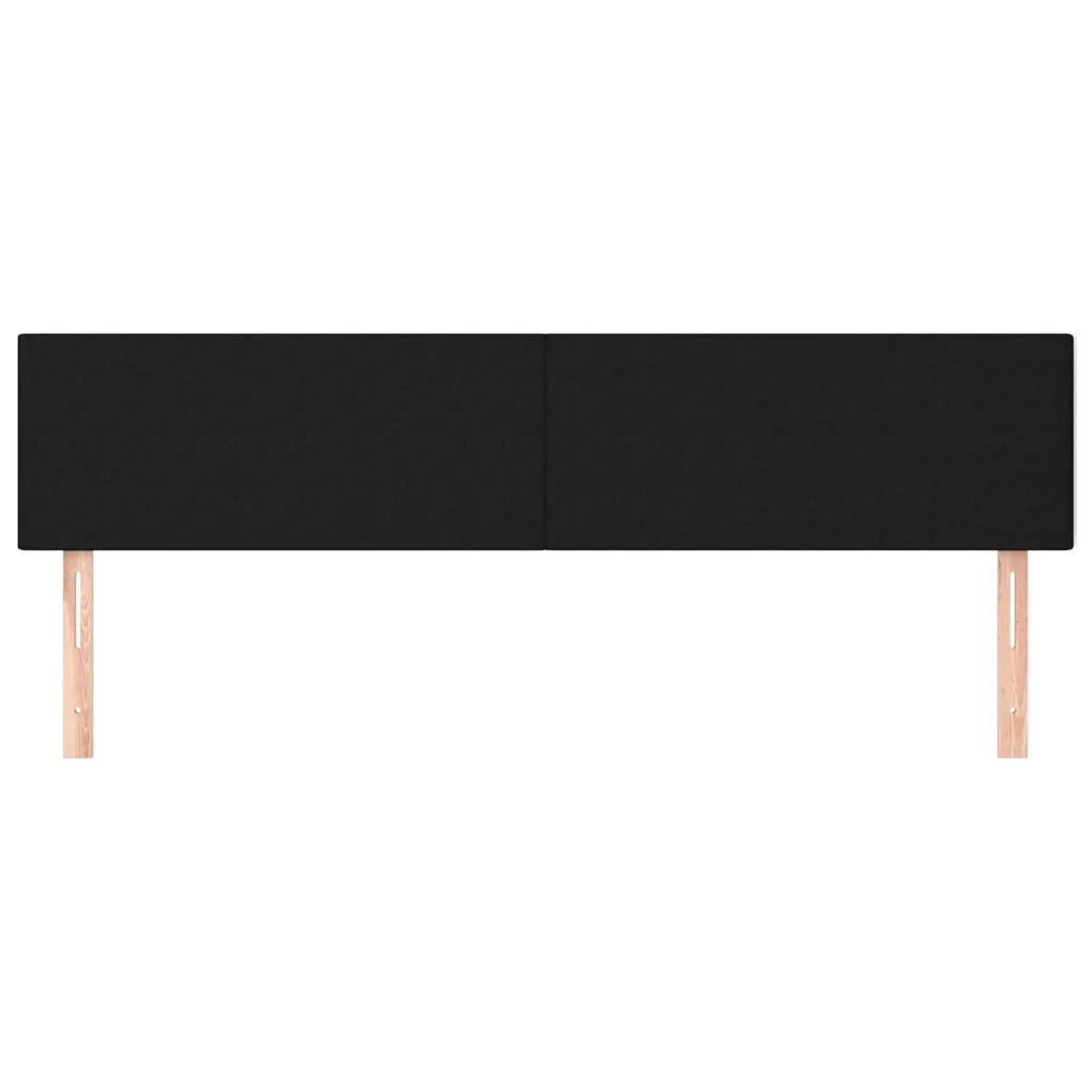 Testiera | Testata Nera 200x5x78/88 cm in Tessuto