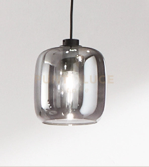 SOSPENSIONE VERVE-3 1 LUCE FUME' ATTACCO E14 SENZA BASE D' ATTACCO D.16CM H.19CM
