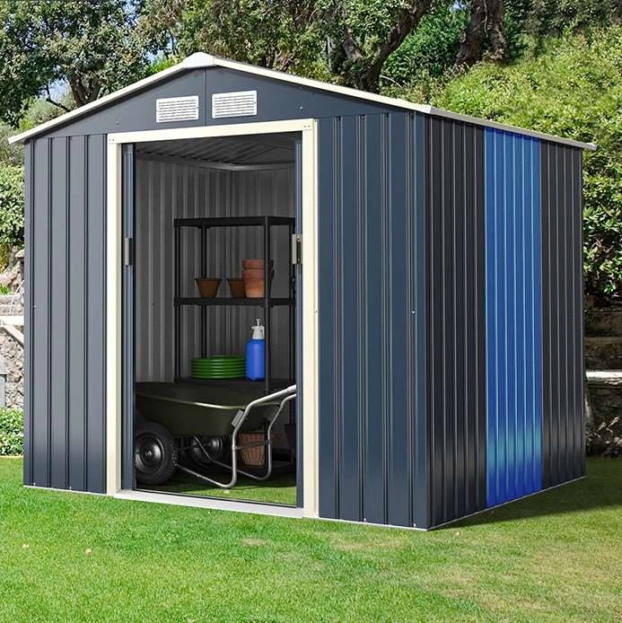 Kit di estensione abbinato per capanno degli attrezzi da giardino, Estensione per casetta organizer 213x64x195cm-Casette da giardino