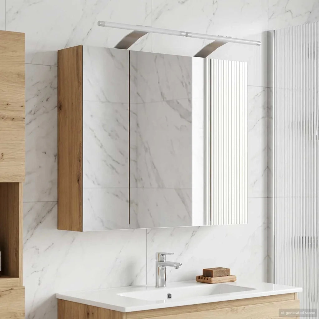 Mobiletto per specchio da bagno Rovere Artigianale