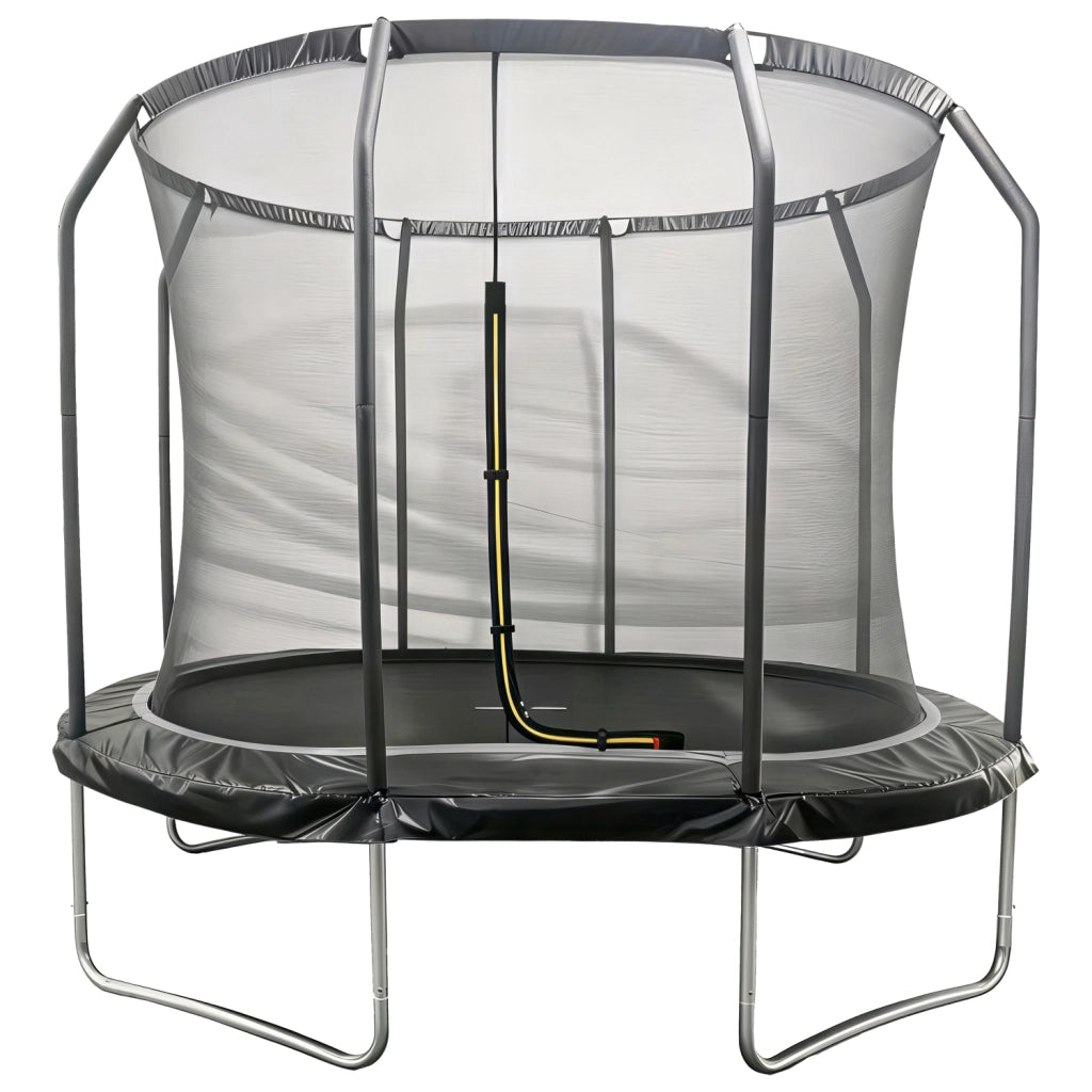Trampolino ovale 305x214cm nero SYDNEY + rete e scaletta