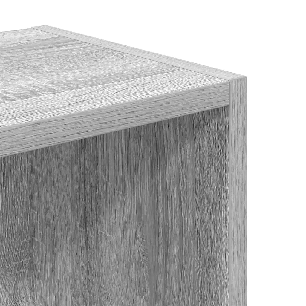 Libreria-Scaffale per Libri-Mobile di Stoccaggio Grigio Sonoma 31x24x77 cm in Legno Multistrato