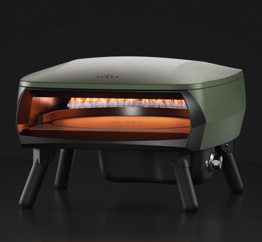 Forno per Pizza Portatile a Gas Witt Pizza Etna Piccolo Rotante 16" - Verde