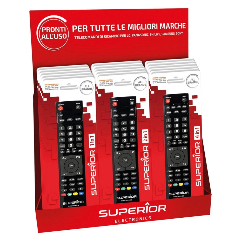1cf assortimento telecomandi linea 'slim' 11 pezzi (totale) cod:ferx.8120490nlm