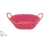 Cesta Ovale Regalo Festività Natale Pasqua Rossa 30 x 22 cm