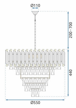 Lampada Cristal App1058-cp