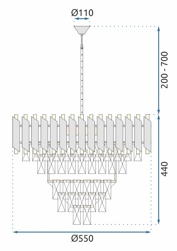 Lampada Cristal App1058-cp