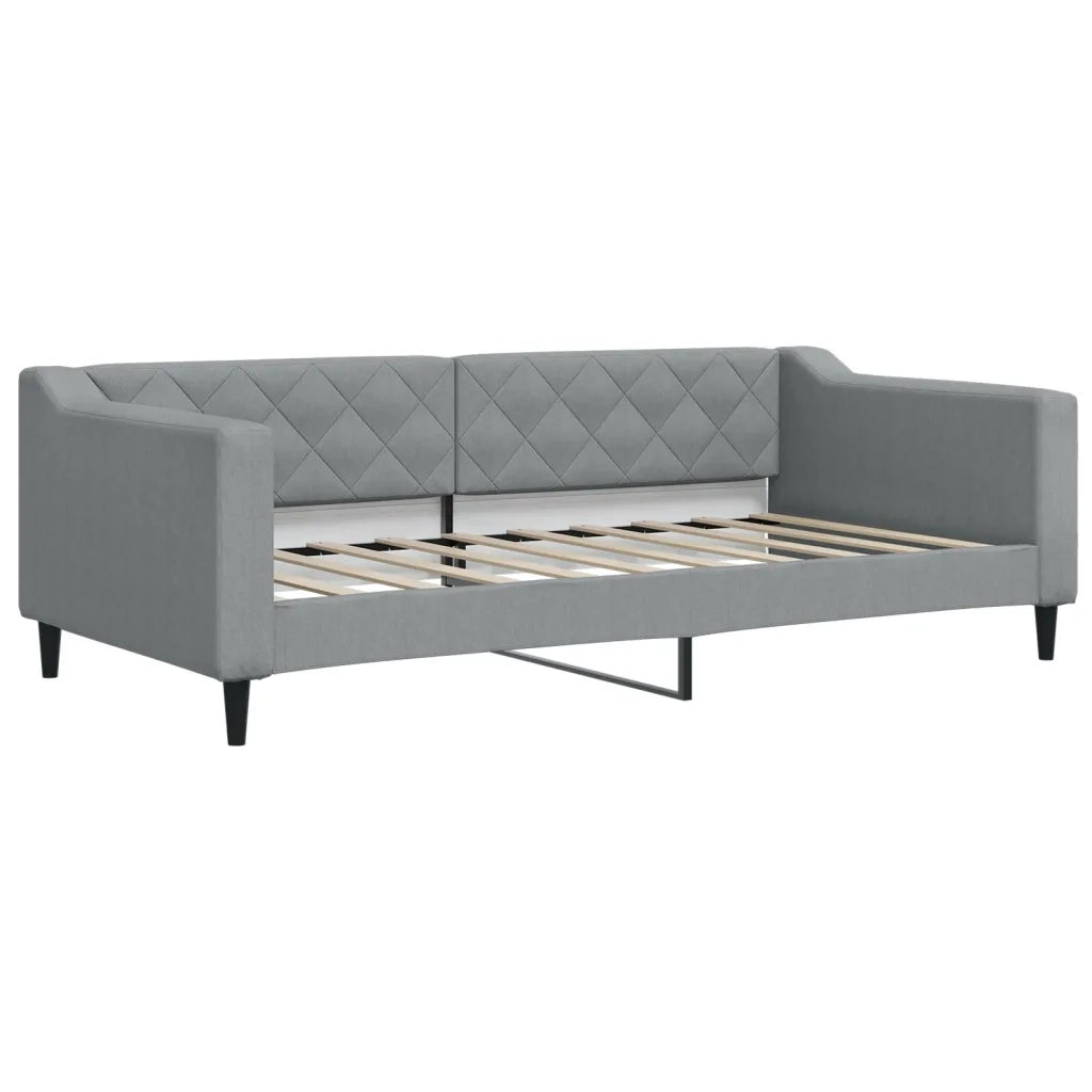 Divano Letto Estraibile Materassi Grigio Chiaro 90x190 Tessuto 3197454