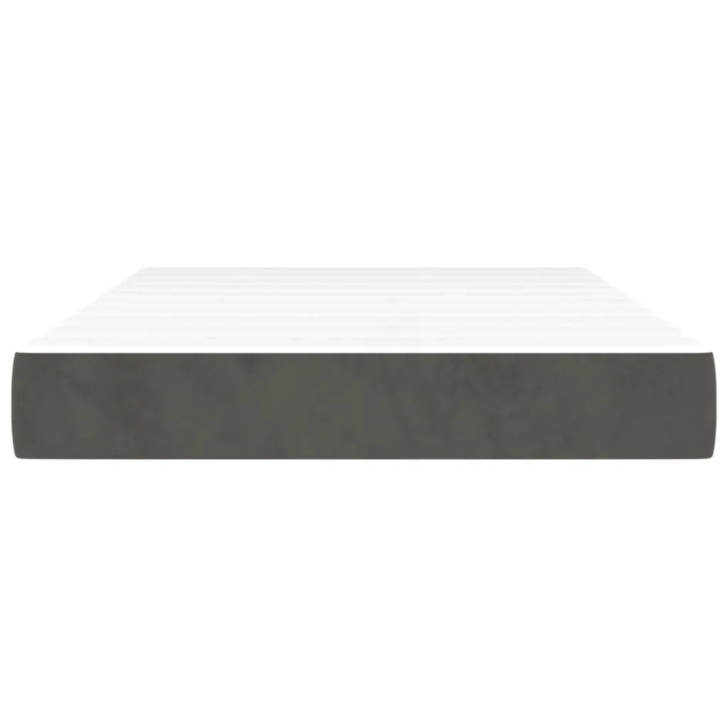 Materasso a Molle Grigio Scuro 120x200x20 cm in Velluto cod mxl 49697