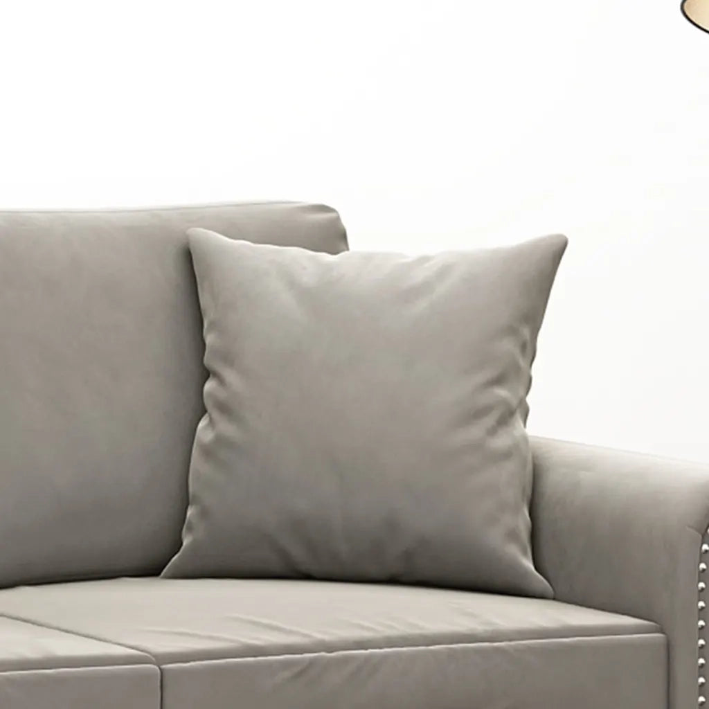 Cuscini Decorativi 2 pz Grigio Chiaro 40x40 cm in Velluto CFW4905487