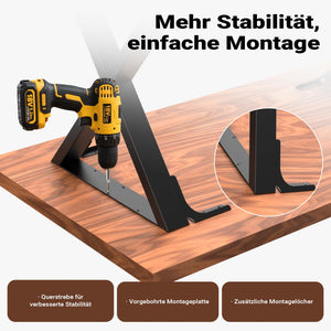 Base per tavolo 72x60 cm con gambe tavolo a forma di X colore nero