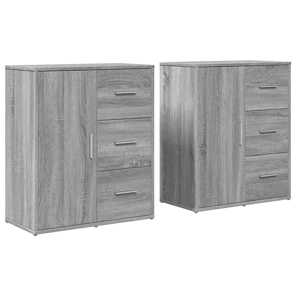 Credenze 2 pz Grigio Sonoma 60x31x70 cm in Legno Multistrato 3276558