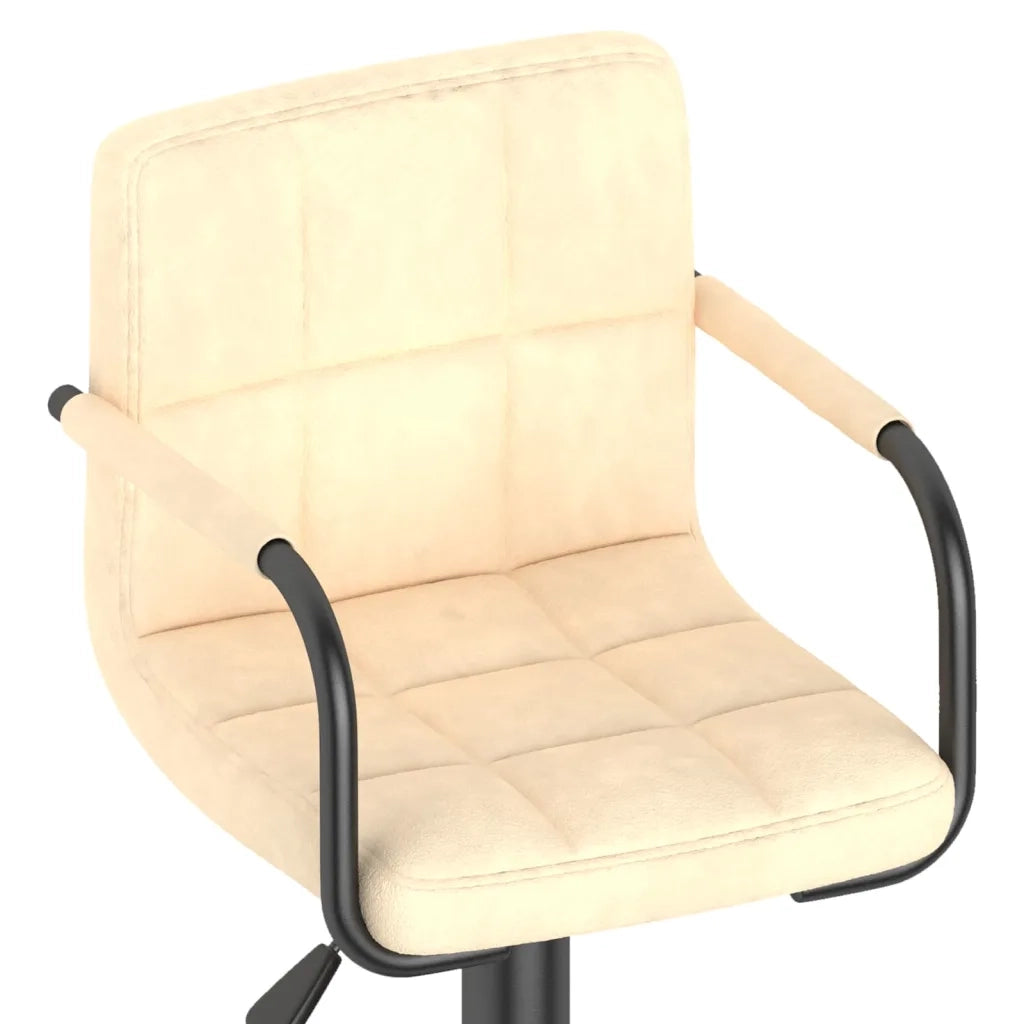 Sgabelli da Bar 2 pz Crema in Velluto cod mxl 69912