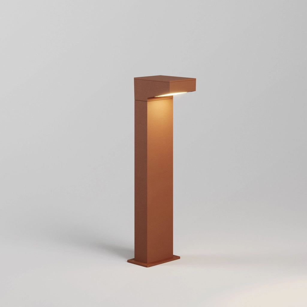 Forward Paletto Luminoso Asimmetrico 13W 3000K IP65 in Alluminio Finitura Corten 13x15x50 cm per Illuminazione Percorsi Esterni e Aree Giardino