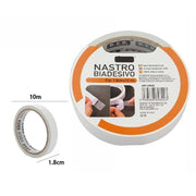Trade Shop - Set 3 Pezzi Nastri Nastro Biadesivo Super Resistente 1.8 Cm X 10 Metri 69820 -