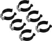 Montaggio LED per Lampade a Clip - Supporto per Lampade - Acciaio Inossidabile - Otre - Piastrine - Sostegno - Kit di Montaggio - Nero - Pacchetto da 6.
