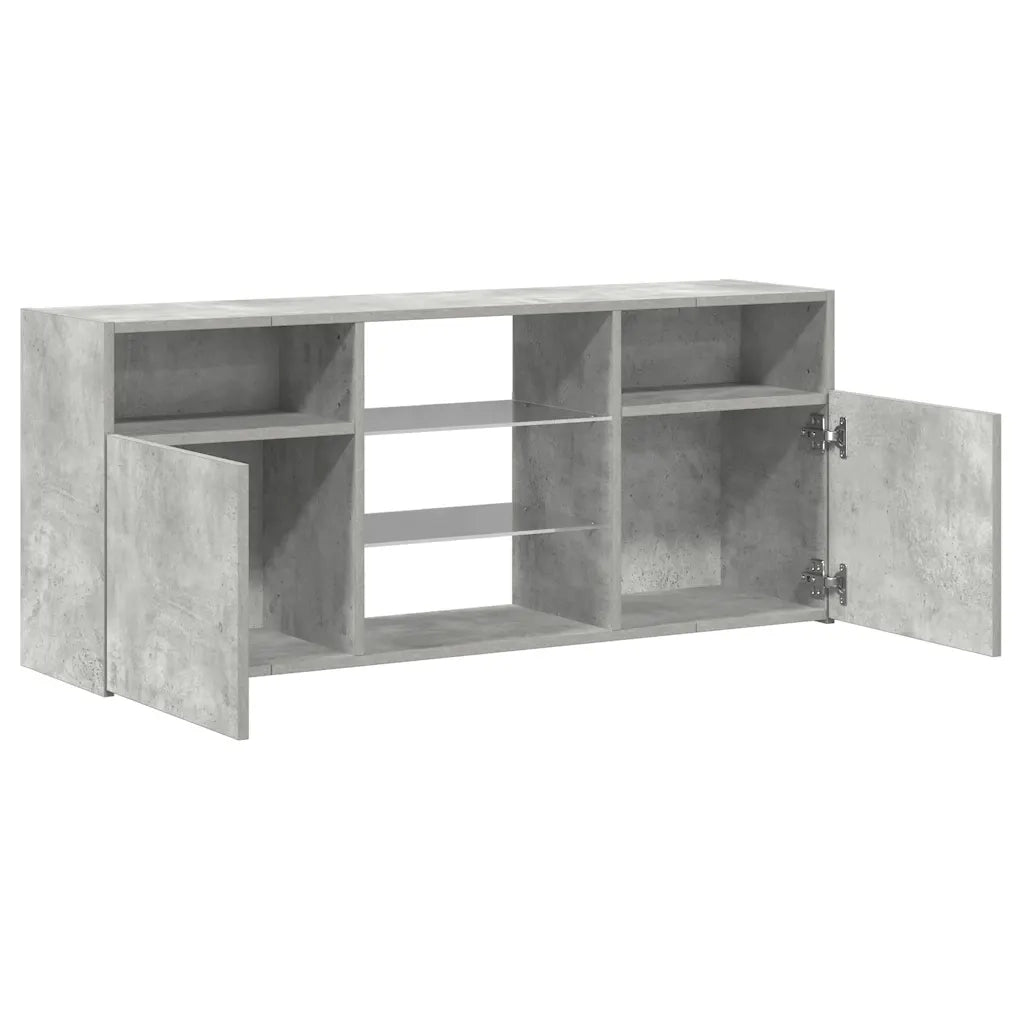 Mobile Porta TV con Luci LED Grigio Cemento 120x30x50 cm 804305