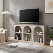 Credenza Trorhun Mobile Contenitore con Ripiano 160x30x80 cm - Grigio [en.casa]