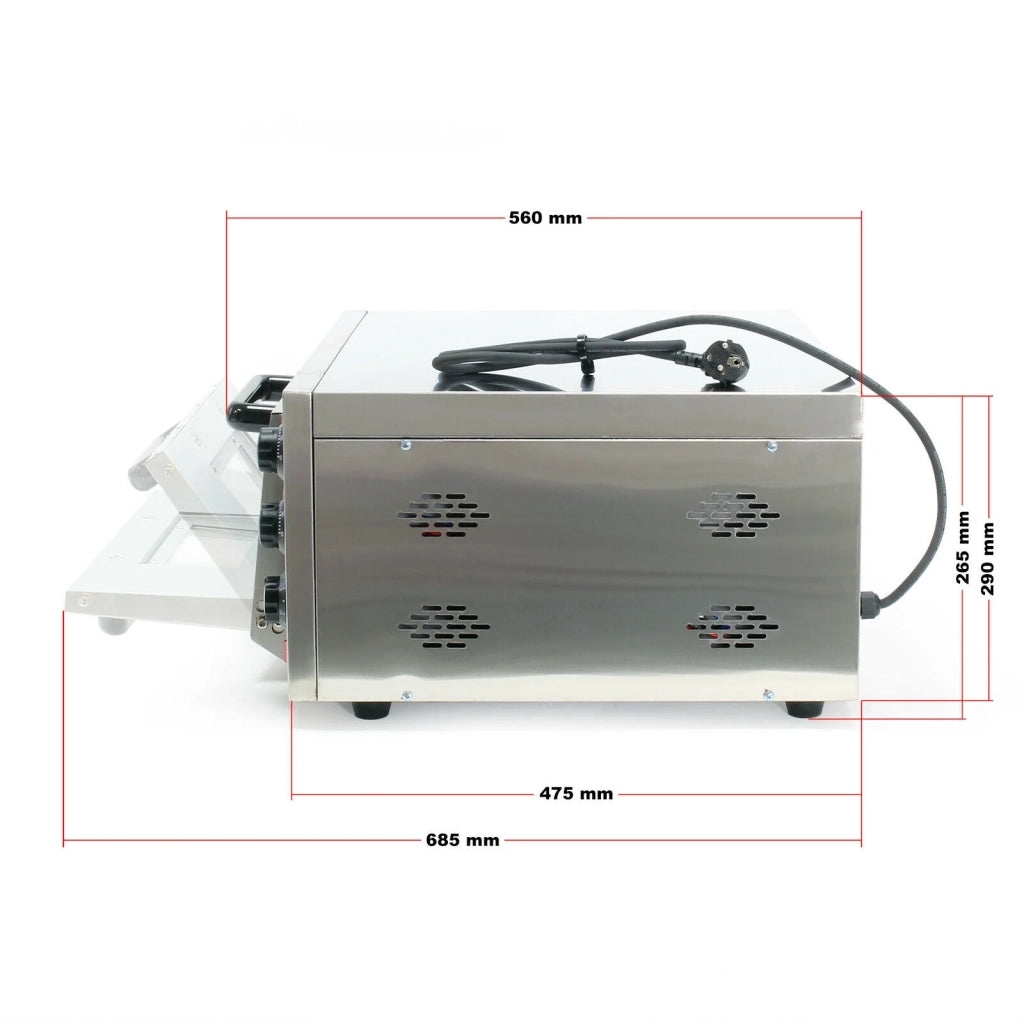 Forno per pizza da 2000 watt acciaio raffinato pietra refrattaria per pizza per uso alimentare 16_0002439