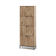 Vicco Scarpiera da ingresso Quercia vichinga 60 x 168 cm con 4 cassetti pieghevoli