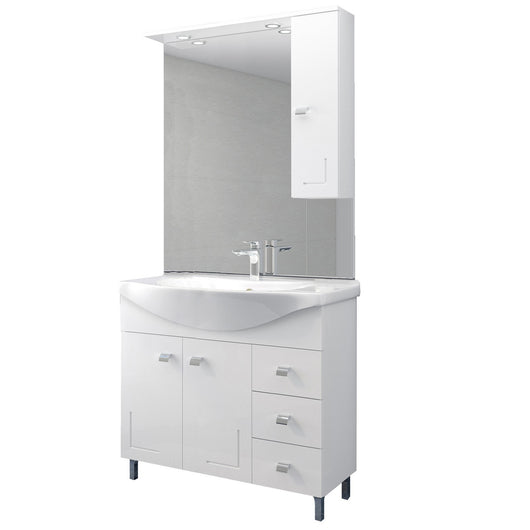 mobile bagno bianco eva cm.105 completo cod:ferx.99437