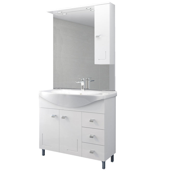 mobile bagno bianco eva cm.105 completo cod:ferx.99437