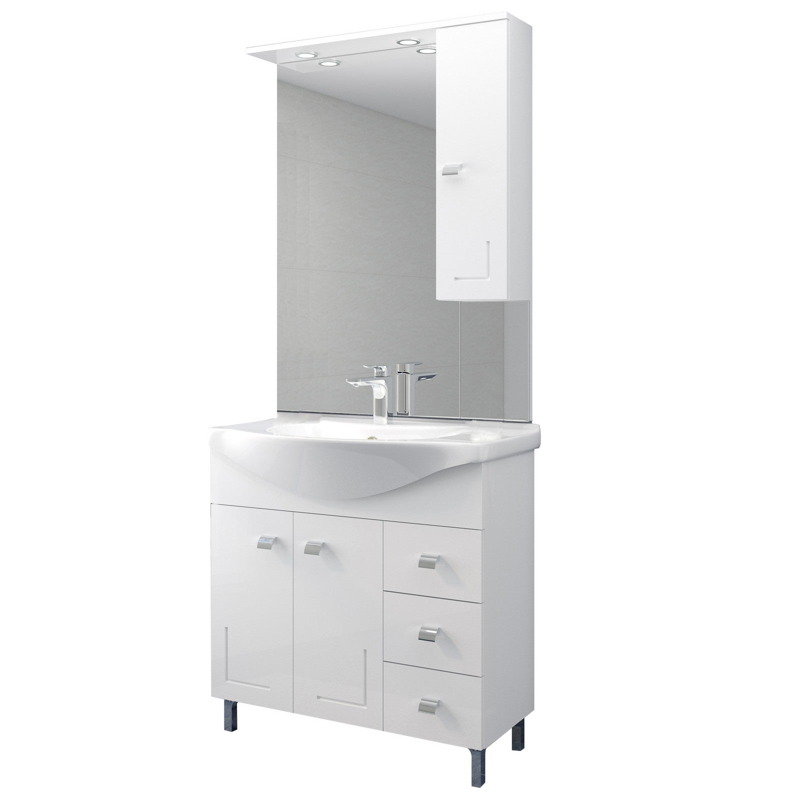 mobile bagno bianco eva cm.85 completo cod:ferx.99438