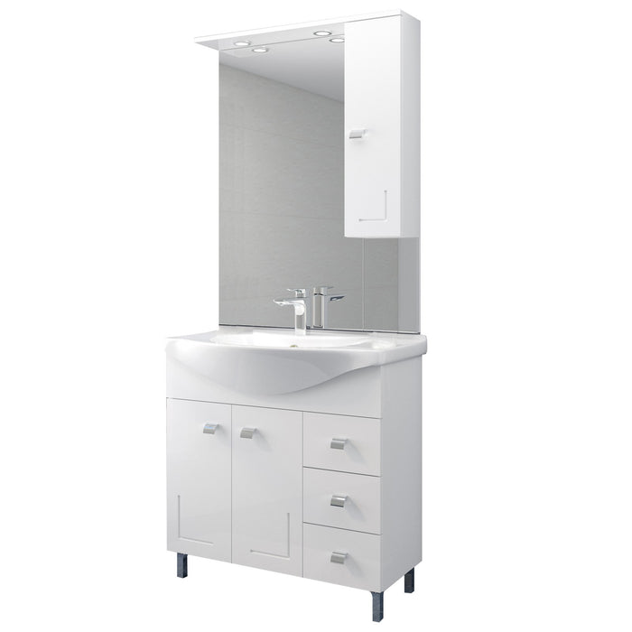 mobile bagno bianco eva cm.85 completo cod:ferx.99438
