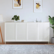 Ante a Lamelle Bianche 4 pz Bianche 99,3x59,4 cm Legno di Pino 151177