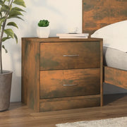 Comodino-Tavolino da notte Rovere Fumo 40x30x40 cm in Legno Ingegnerizzato